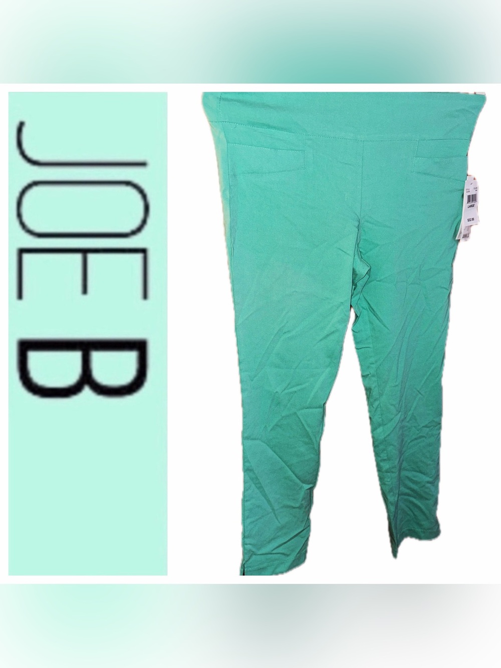 Mint Green Pull-On Ankle Pants